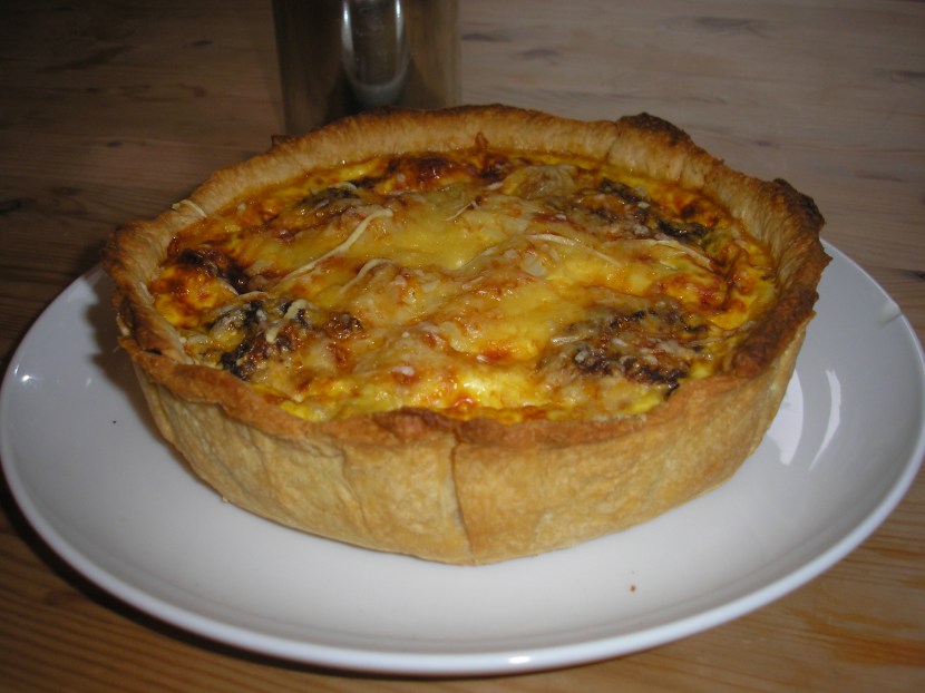 morel and white asparagus quiche!